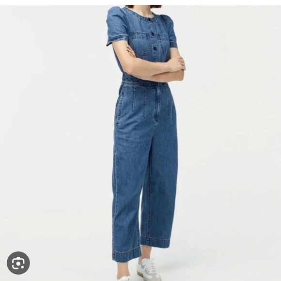 J.Crew Point Sur Patch Pocket Denim Coveralls size 4 - Picture 2 of 15
